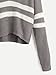 Floerns Women's Long Sleeve Striped V Neck Crop Tops Sweater Jumper