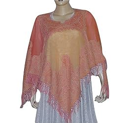 Girls Poncho Wool Dress in Jacquard Design 40 x 40 inches (pnch277)