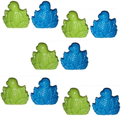 Beach Party Luau Blue &amp; Green Parrots Salt &amp; Pepper Shaker Set of 5 Model: 409005