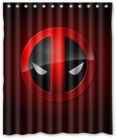Custom Unique Design Anime Superhero Deadpool Waterproof Fabric Shower Curtain, 72 by 60-Inch by NobleFans