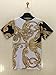 FaPlus Men's Casual Golden Flower 3D Print Fashion T-Shirts