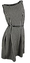 Sweater Polyester/Rayon/Spandex Houndstooth Print  Dress