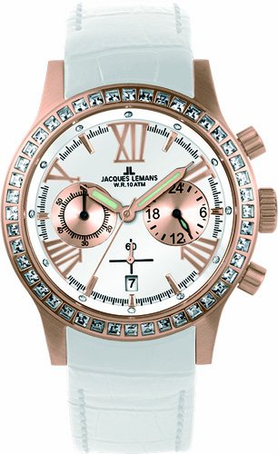 Women's Porto Chronograph 1-1527D White Leather