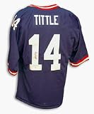 Y.A. Tittle Autographed New York Giants Throwback Blue Jersey