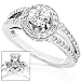 1.00ctw Round Brilliant Diamond Engagement Ring in 14k White Gold (HI/I1)