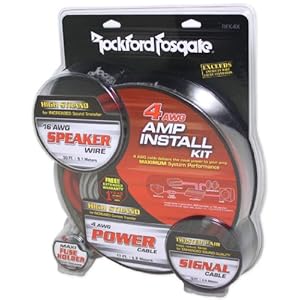 Rockford Fosgate Rfk4x 4 Gauge Amplifier Install Kit Made of 100% Pure Crystal-oxygen Free Copper