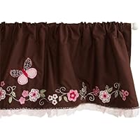 Carter's Butterfly Flowers Valance, Pink/Choc, 60 X 14