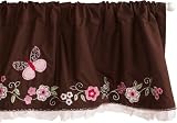 Carter's Butterfly Flowers Valance, Pink/Choc, 60 X 14