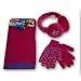 icarly Girl's Nickelodeon Fushcia Earmuff, Scarf and Glove Set - 3 Piece Set (7-14)