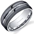 Modern Style comfort fit Mens 8mm Black Titanium Wedding Band Ring Sizes 8 to 13