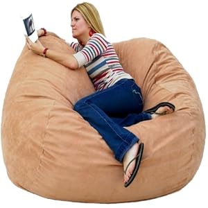 5-feet Rust Cozy Sac Bean Bag Chair Love Seat