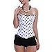 Muka Black Polka Dot Burlesque Corset Bustier Lingerie Top Halloween Costume