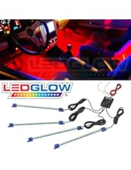 Automotive Parts and Accessories: 4pc. Red LED Interior Underdash Lighting Kit - LEDGLOW