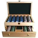 500 Wooden High End Poker Chip Case / Jewelry Box