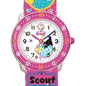 Montre Scout - 280378026 - Enfant Fille Chat - Quartz Analogique - Bracelet Tissu Rose