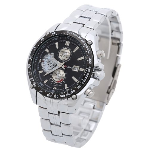 casual quartz analog silicone stainless steel dial sports wristwatch