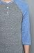 Alternative Apparel The Eco Heather Raglan Henley in Grey & Royal