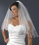 2 Layer Floral Beaded Wedding Veil