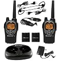 Midland GXT1000VP4 5 Watts Walkie Talkie Water Proof Radio Value Pack with Car Charger, Desktop Charger, Rechargeable Batteries and Headsets