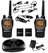 Midland GXT1000VP4 5 Watts Walkie Talkie Water Proof Radio Value Pack with Car Charger, Desktop Charger, Rechargeable Batteries and Headsets