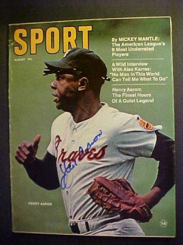 Hank Aaron Atlanta Braves Autographed August 1970 Sport Magazine