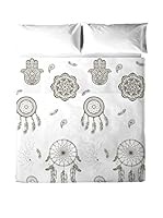 Hipster Juego De Sábanas Moon (Blanco/Negro)