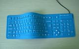 ICYANT Key Fleixible Waterproof Silicone USB KB Blue Full-Sized
