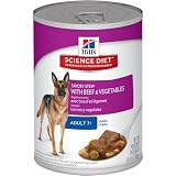 Hill's Science Diet Canine Adult 7+ Savory Stew Wet Dog Food, 12.8-Ounce Can, 12-Pack