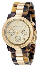 Cheap Michael Kors Watches Michael Kors Ladies Tortoise & Gold Runway (Tortoise) Price