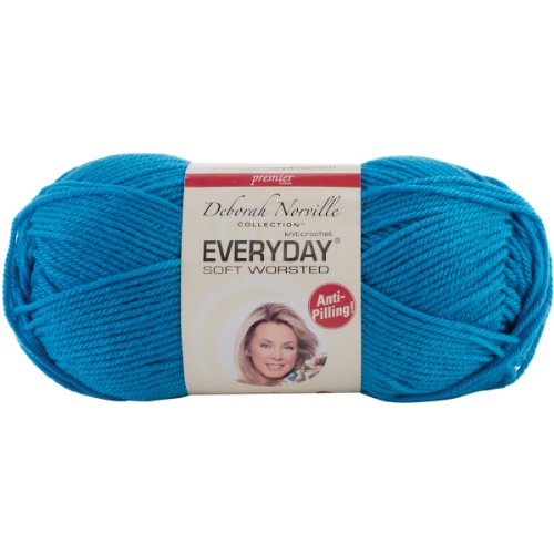 Premier Yarn Deborah Norville Collection 3-Pack Everyday Solid Yarn, Wild Blue