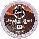 TULLY'S HAWAIIAN BLEND COFFEE K CUP 48 COUNT packaging may vary