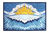 Sun Wave Indian Tapestry - Hanging Wall Art - Great for Apartments, Dorms, Homes, and Office
