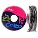 2mm Satin Rattail Cord, Black/Silver, 10 yd roll (Pack of 1)