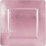 Pink Square Metallic 12in Charger