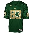 adidas Notre Dame Fighting Irish #83 Green Replica Football Jersey