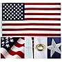 Shop72- U.S. Nylon Flag American Flag USA Flag 3 x 5 - 210D Oxford Embroidered Stars Sewn Stripes Canvas Header Brass Grommet Wind Side Double Stitch