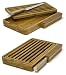 Mango Leaf 65036 Bamboo Bread Board with Knife and Removable Crumb Rack
