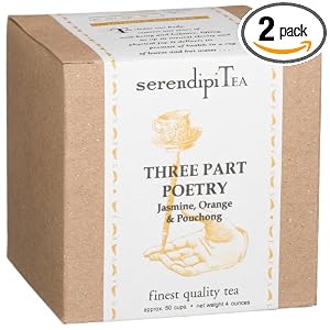 SerendipiTea Three Part Poetry, Jasmine, Orange and Pouchong Tea, 4-Ounce Boxes (Pack of... by SerendipiTea