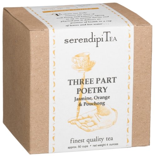 SerendipiTea Three Part Poetry, Jasmine, Orange & Pouchong Tea, 4-Ounce Boxes (Pack of 2) by SerendipiTea
