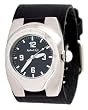 Nemesis #HST015K Men's Black Wide Leather Cuff Band Watch
