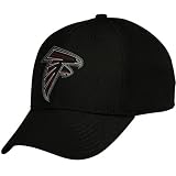 NFL Men's Atlanta Falcons End Zone Black Structured Flex Hat - Tw90Z (Black, Small/Medium)