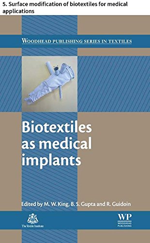 Biotextiles as medical implants: 5. Surface modification of biotextiles for medical applications (Woodhead Publishing Series in Textiles)