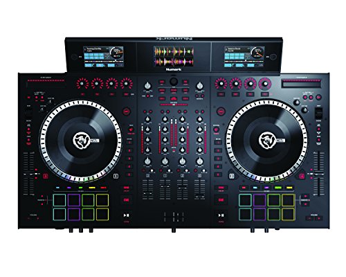 Numark NS7III | 4-Channel Motorized DJ Controller & Mixer with Screens and free Remix/Sampling Program downloads