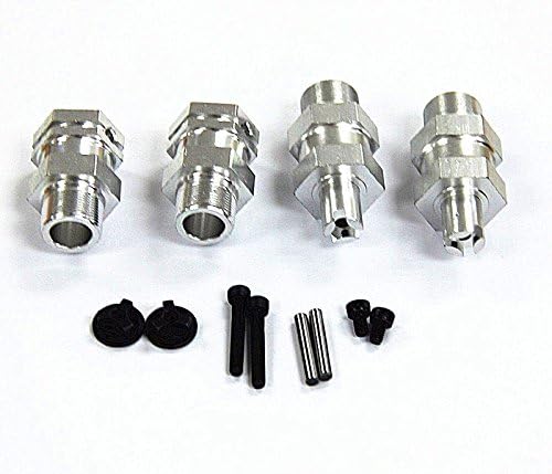 Qucika Clipless Silver Wheel Axle Hub Extender for HPI Baja 5b 5t 5sc Rovan Km Truck S04,85180