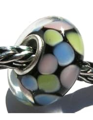 Melina World Jewellery - 10005 - Murano Glass Bead with a Solid Sterling Silver 925 Core - Handmade - Designed in Greece - Fits chains from Biagi, Chamilia, Pandora & Trollbeads