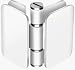 C.R. LAURENCE ZUR04WS CRL White Stainless Zurich 04 Series Steel Glass-to-Glass Inswing Hinge