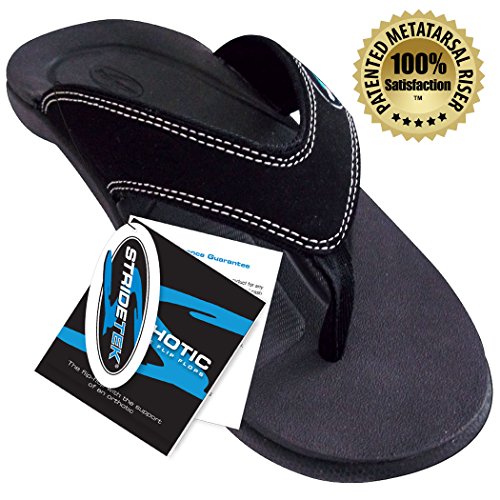 Stridetek Flipthotics Orthotic Sandals Arch Support, Metatarsal Riser