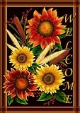 Sunflower Welcome House Flag