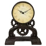 Infinity Instruments Rusty Gears Resin Table Clock