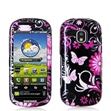 Pink Butterfly Flowers Design Crystal Hard Skin Case Cover for Samsung Cont ....